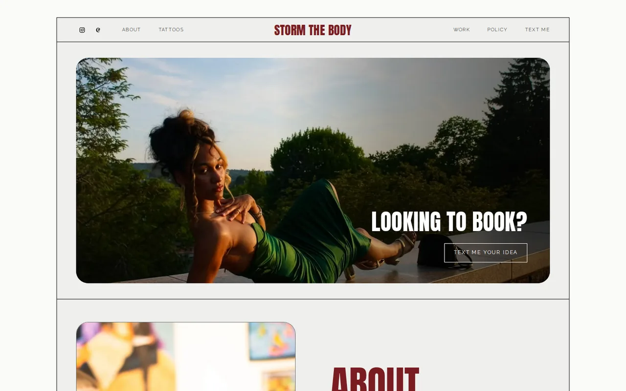 Storm The Body home page